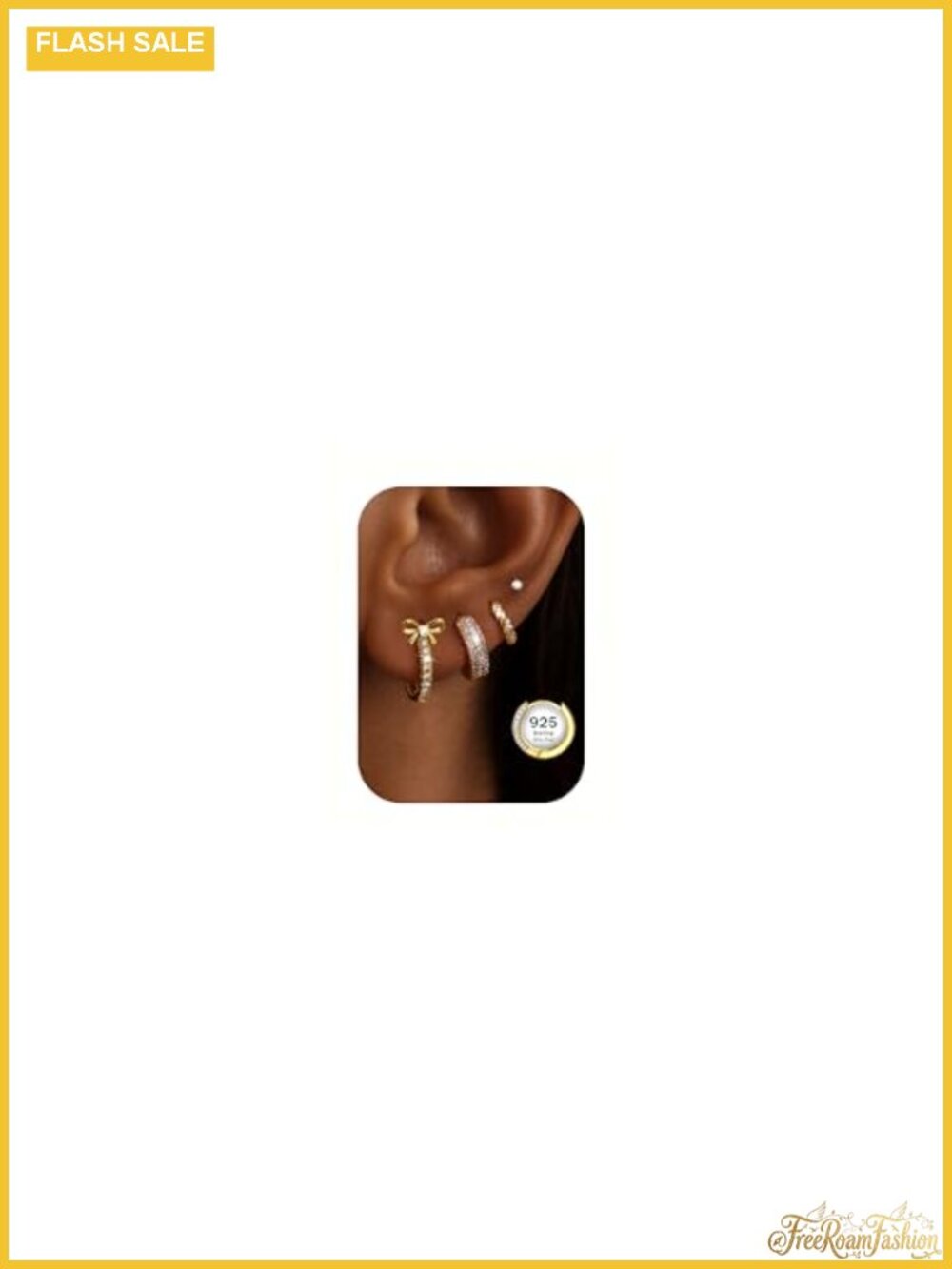 14K Gold Plated Hoop Earrings for Women - Hypoallergenic Sterling Silver